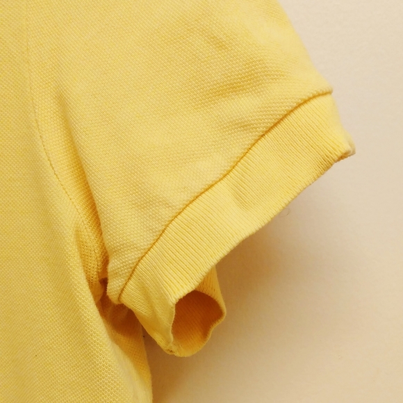 Tommy Hilfiger Men's Polo Custom Fit Yellow Shirt Size Medium - Picture 6 of 7